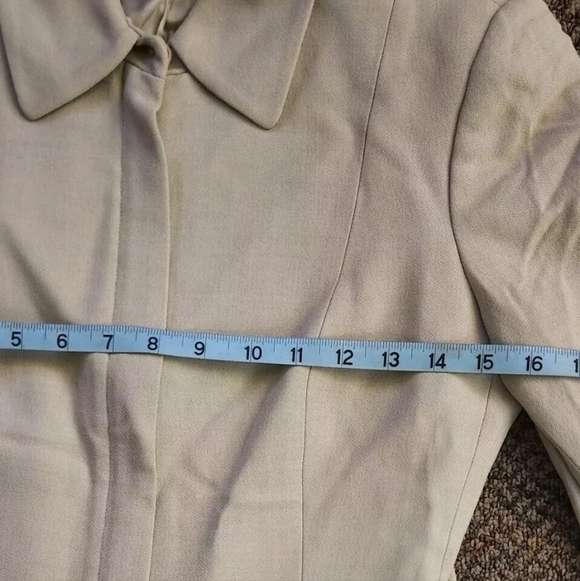 Emporio Armani Women's Size Small Beige Tan Cream Designer Jacket B29#8 - Picture 3 of 8